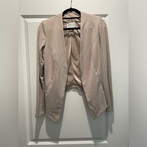 BCBGeneration Women’s Relaxed Asymmetrical Open Front Tuxedo Blazer - Size S